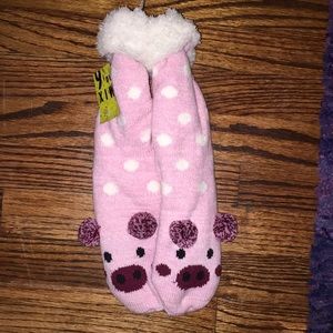 Pig fuzzy socks